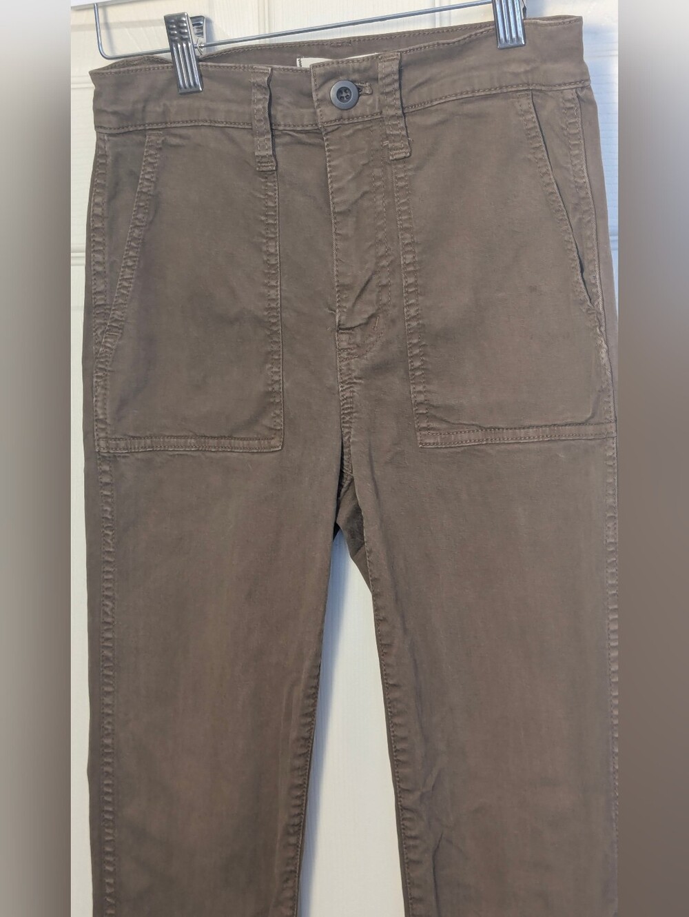 Madewell Utility Carpenter Pants Taupe Stretch High Rise Size 24